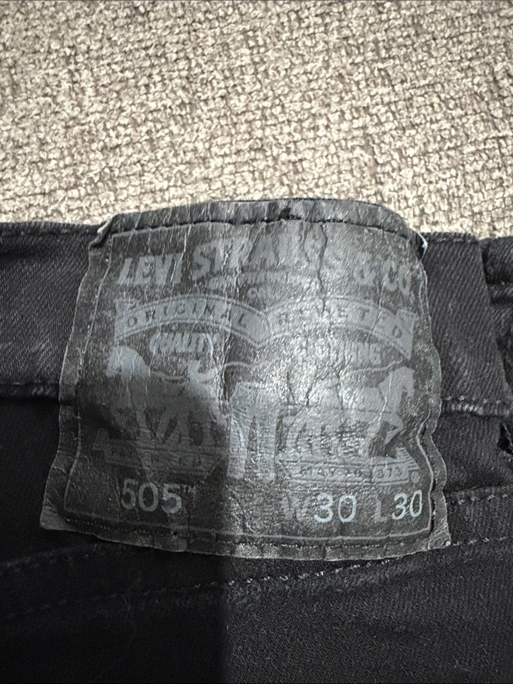 Levi's Black Straight Jeans with Red Tab